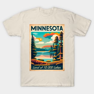 Minnesota Vintage Travel Poster T-Shirt